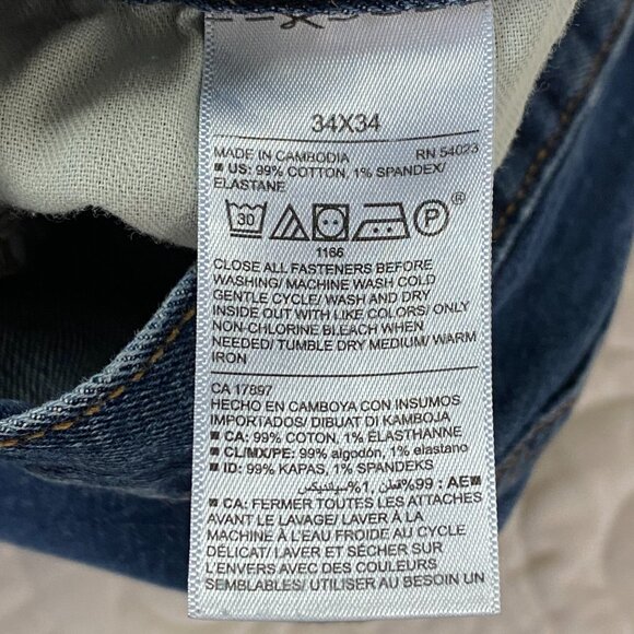 Old Navy Straight Jeans 34 x 34 Mens Blue Jeans - Picture 6 of 10